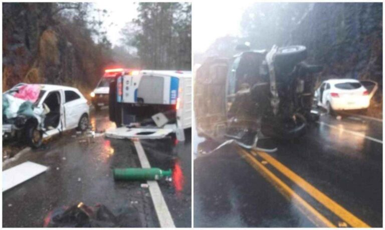 Técnica de enfermagem morre em acidente entre ambulância e carro de passeio em MG