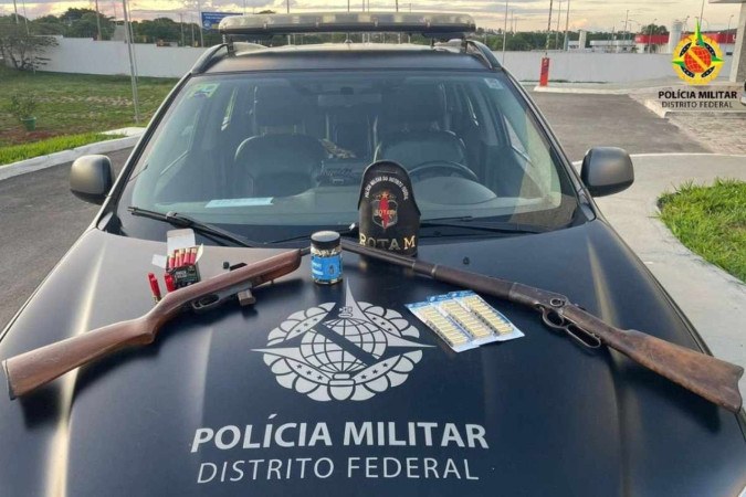 Polícia prende homem com espingardas e mais de 600 munições no DF