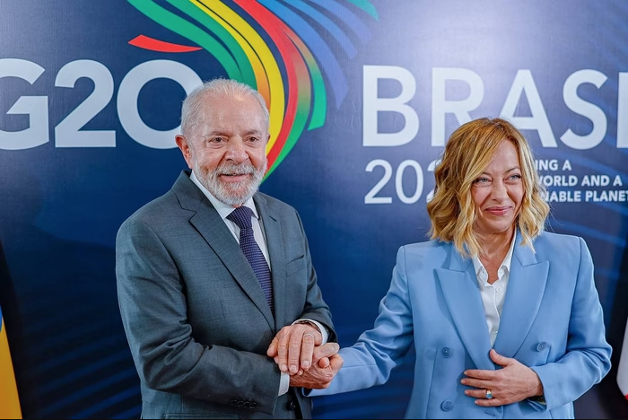 G20: Lula fala com primeira-ministra da Itália sobre problemas da Enel