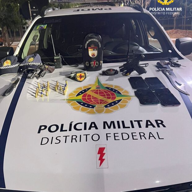 Homem é preso com armas em caso de violência no Lúcio Costa